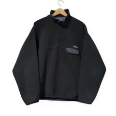 激XL 黒 90s Patagonia USA シンチラ パタゴニア スナップT USA製 98年 patagonia Synchilla Snap-T Pullover 黒 S 90s