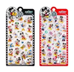 ２４時間以内発送　海外公式　ミッキー　ミニー　3Dシール　ディズニ　2枚セット