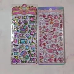 ぷっくり3Dシール (くまレッド)☆ドリーミーデコシール 2点セット