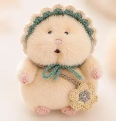 はむにぎり　ボンネット＋お花バッグ　ダスティグリーン