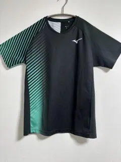 Mizuno テニス Tシャツ Mサイズ ブラック/グリーン