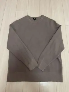 UNIQLO XL クルーネックニットセーター ブラウン　XL