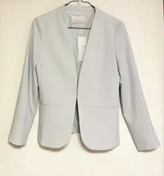 新品 anySiS ノーカラージャケット オフホワイト Sサイズ