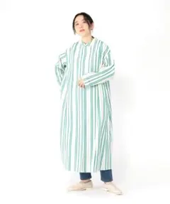 studioclip　スタジオクリップ　ドビーストライプコットンワンピース　新品