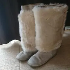 ファーカバー付きムートンブーツ　大きいサイズ２５センチ