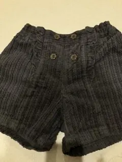 アプレレクール　黒 リブ編み ハーフパンツ 120cm