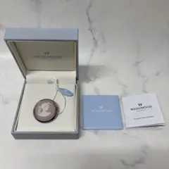 0826 ウェッジウッド　ブローチ　ピンク　未使用　※値下げ不可.