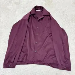美品 LIDnM リドム 長袖シャツ オーバーサイズ 日本製 無地 ボルドー M