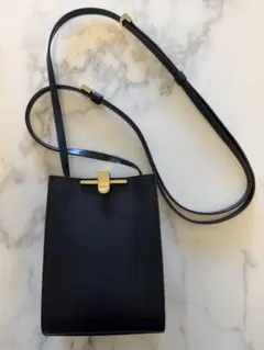 ZANCHETTI ショルダーバッグ　黒　本革のサムネイル