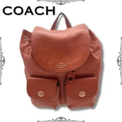 COACH ブラウンレザーリュック　美品