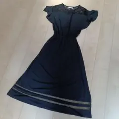 CECIL McBEE レース切替ワンピース ブラックのサムネイル