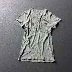 Gray Brave Man Graphic L/S Tee 00s Y2K