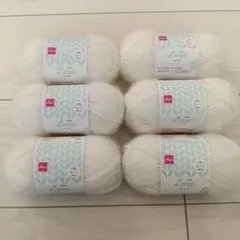 DAISO Yarn Lena 6玉 スノーホワイト