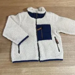 【訳あり】carter's フリースジャケット 2t クリーム/ネイビー