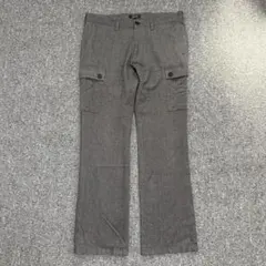 バーバリーブラックレーベル カーゴパンツ ノバチェック グレー 76