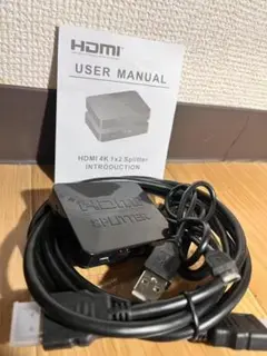 HDMI スプリッター 1入力2出力 4K 30Hz 1x2 分配器 o8q