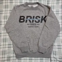 トレーナー　長袖　グレー　ロゴ