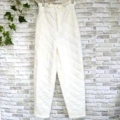 Re:EDIT リエディ 中綿 キルティング パンツ 白 М 美品 防寒
