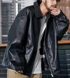 SILVER BULLET オーバーサイズレザージャケット ブラック