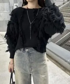 mystic フリンジニット長袖