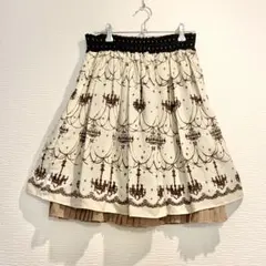 axes femme シャンデリア柄スカート　生成り　y2k 森ガール　姫ギャル