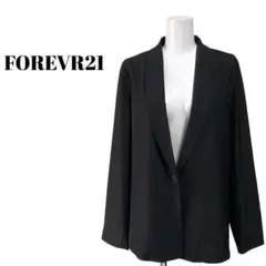 【FOREVR21】バックレースアップ ☆ テーラードジャケット☆ブラック☆M