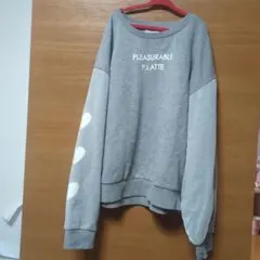 ピンクラテ　トレーナー　サイズs160　グレー