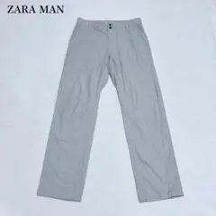 ザラマン　ストレートパンツ(38)メンズ　ストライプ　オフィスカジュアル　定番