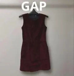 GAP ジャンパースカート　バーガンディ ワンピース 02