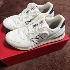 New Balance 574 BOA ゴルフシューズ 26cm 4E ホワイト - メルカリ