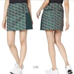 ゴルフウェア【Callaway】幾何学ストレッチアシメプリーツスカート　M