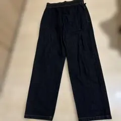 Cookman ブラックデニム　シェフパンツ　セミワイド