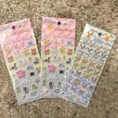 【3枚セット】ポケモン プチプチシール4 3 ぷくぷくシール ピカチュウ セリア