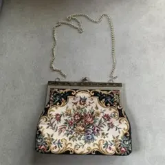 久家 道子 プチポワン刺繍パーティーバッグ 花柄 - メルカリ