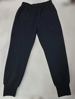 シニヨン　ダンボールジョガーパンツ ブラック黒 ワイド 裾スリット