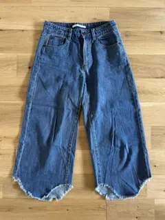 ワイドレッグデニム 27/34 インディゴブルー