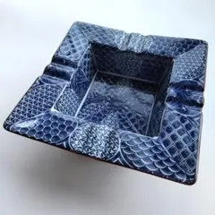 灰皿 角灰皿 美濃焼 三洋陶器 龍峰窯 染付