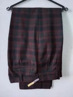 INTERMEZZO 　８８ 毛100% チェック柄　メンズパンツ　保管品