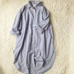 【新品 タグ付き】23区 ストライプ シャツ　ワンピース 4XL イタリア生地 新品 タグ付き】23区 ストライプ シャツ ワンピース 4XL イタリア生地