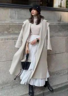 FRAY I.D ホワイト ロングコート　0サイズ