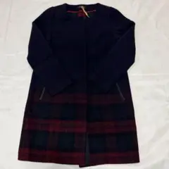 Reflect リフレクト ノーカラーひざ丈コート サイズ9号