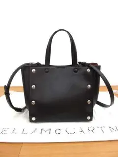 美品 ステラマッカートニー 7B0118 スモールステラ スタッズ トートバッグ