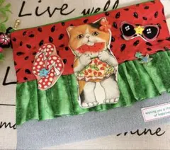【お取り置き】＊handmade＊ぷくぷくダリ❤️三毛猫 ポーチ コヤンイサムチョ