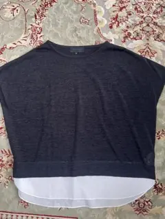 アンタイトル　ニット　ネイビーM