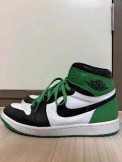 Nike ハイカットスニーカー ブラック/ホワイト/グリーン - メルカリ