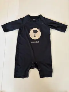 mont-bellモンベル ロンパース 熊 モンタベア 長袖 黒 ブラック 80