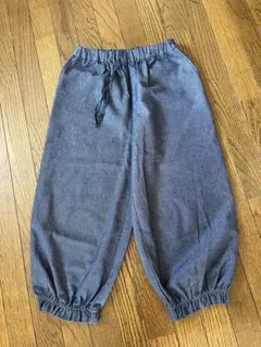 ダークブルー カジュアルパンツ ゴムウエスト