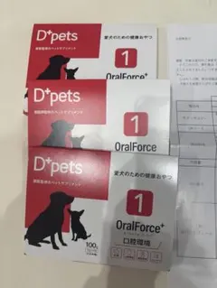 D+pets OralForce+ 4つセット Dpets オーラルフォースワン 100g×2箱 おまけ付 - メルカリ