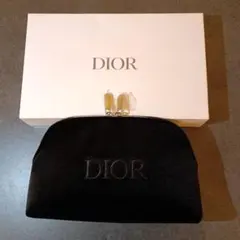 ​【新品未使用・箱付】Dior ディオール ノベルティ ポーチ ブラック ベロアのサムネイル