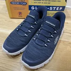 【美品】SKETCHERS スケッチャーズ スリップインズ ネイビー 25.5㎝